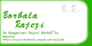 borbala rajczi business card